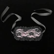 Sleep Eye Mask Light Blocking Blindfold Lace Plaid Breathable Eye Mask For Women Daily Sleeping Wear - Black Eye Mask - View 2