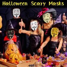 Juego de 6áscaras para disfraz de hacker,áscaras de Halloween para fiestas de cosplay, raves,áscaras, carnavales y disfraz temático - 1 - Ver 2