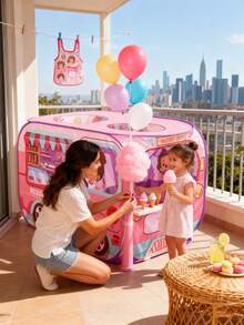 1 szt. składany namiot do zabawy w kształcie samochodu deserowego, odpowiedni do użytku wewnątrz i na zewnątrz, namiot dziecięcy, kolorowy i wytrzymały materiał poliestrowy, łatwy w montażu i przenośny – idealny do zabawy dla chłopców i dziewcząt na kempingu, pikniku i rekreacji na świeżym powietrzu – idealny prezent na urodziny, Boże Narodzenie, Halloween, Wielkanoc, plac zabaw na kempingu | Namiot zabaw | Wytrzymały domek do zabawy