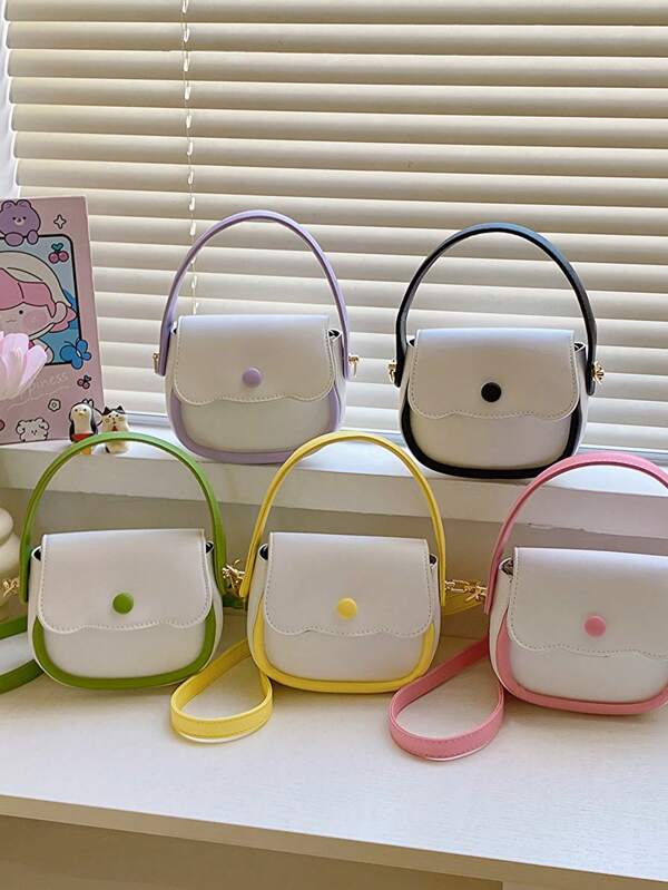 Children's Crossbody Shoulder Bag, Fashion Shoulder Bag, Travel Fashion Bag, Large Capacity, Can Be Carried By Hand, Dopamine Color Matching, Party Gifts