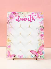 1set 9/16Holes Donut Wooden Display Stand, Rack Household Donut Display Rack Party Food Placement Rack, Flowers Butterfly Display Stand,1st Birthday Wedding Family Event Party Food Rack, Donut Display Wooden Stand, DIY Dessert Cake Decorations, Kitchen Decorations, Thanksgiving Christmas Party Kitchen Cooking Stand, 2026 New Year Decoration,Birthday Gifts, Party Gifts Favor,Babe Shower Decor,