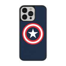 Funda Protectora de uso rudo para Celular con Diseño de Superheroes Cap Ame Escudo Laterales Negros Flexibles 05 - Negro - Ver 1