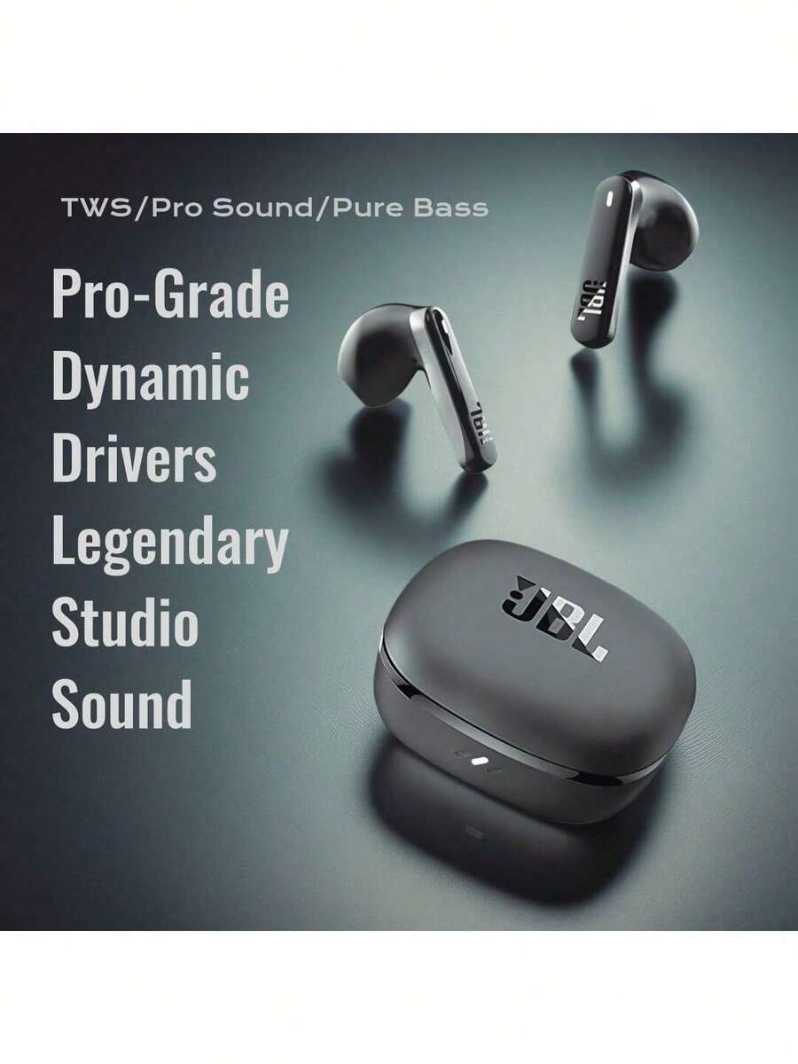 JBL Tai nghe Bluetooth thể thao không dây T280TWS X3, Độ trễ cực thấp 40ms, Khử tiếng ồn cuộc gọi thông minh, Thời lượng pin dài, Đeo thoải mái, Màu đen - màu đen - Xem 1