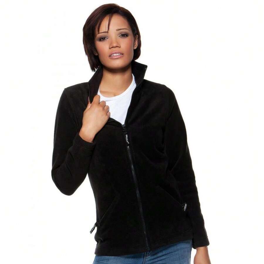 Jerzees Colours Russell Colours Ladies Full Zip Outdoor Fleece Jacket (Black) - Coffee Brown - View 1