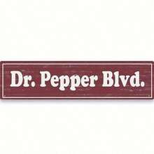 16x4 Inch Dr. Pepper Blvd Metal Wall Art Sign, UV High Definition Printing, Indoor/Outdoor Decorative Plaque, Suitable For Daily And Holiday Decor