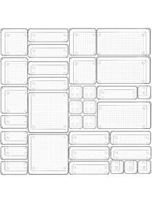 1pc大号透明塑料收纳盒办公桌抽屉式亚克力储物盒家用多功能收纳自由组合配套套装卧室浴室厨房办公室收纳盒护肤品香水口红指甲油化妆刷眼影粉扑分类收纳圣诞节万圣节感恩节秋冬家居收纳摆件