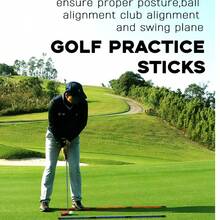 1 套/2 件高尔夫校准棒，48 英寸可折叠校准棒高尔夫训练辅助器，用于瞄准、推杆、姿势矫正，高尔夫练习棒，带透明管盒