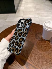 1pc Autumn/Winter Large Hole Letter Leopard Print Leather Shockproof Phone Case Compatible With IPhone 11, 12, 13, 14, 11 Pro Max, 12 Pro Max, 13 Pro Max, 14 Pro Max, XR, 15, 15 Pro, 15 Pro Max, 16, 16 Pro, 16 Plus, 16 Pro Max, 17, 17 Pro, 17 Pro Max - Multicolor - View 5