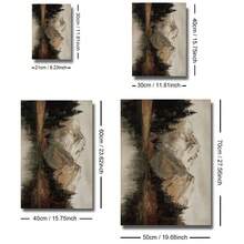 1 tấm áp phích cổ điển phong cảnh hồ núi có khung/không khung nghệ thuật treo tường tối giản phong cách đồng quê tối giản tranh in trên vải canvas trang trí nhà nông thôn mộc mạc cổ điển cho ký túc xá, phòng ngủ, phòng khách, trang trí nhà hiện đại - Nhiều màu - Xem 6