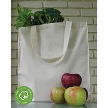 Bolsas de tierra verde reutilizable bolsa de comestibles bolsa de lona de algodón, Natural, , 1, 1(12.5 x 13.5 x 6 ") - Tipo 1 - Ver 3