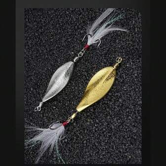 5 piezas con caja, señuelos de pesca de 5g/7g/10g/15g, cucharillas metálicas para trucha, señuelos giratorios, moscas, cebos artificiales con anzuelos triples, cebos para lubina