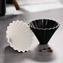 1/3 PiecesCeramic Coffee Filter Set With Mug, Coffee Filter Dripper With 380ml Mug And Wooden Lid, Reusable Pour Over Coffee Maker For Home Office,Minimalist Modern Gift Set For Coffee Lovers,Ideal For Home, Office & Outdoor Use - Multicolor - View 6