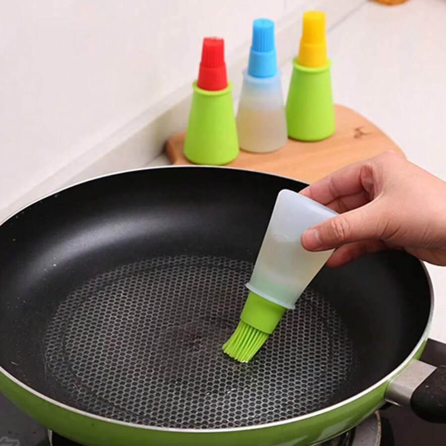 1 pieza Brocha de silicona de color aleatorio, brocha para untar, brocha para pasteles, mantequilla, pan y pastelería, utensilio de cocina