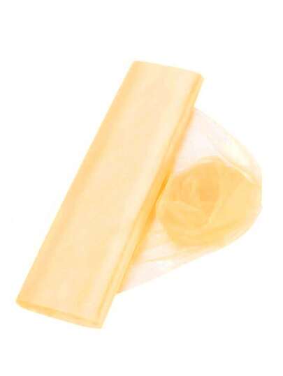 1卷浅香槟色薄纱面料，28*2000厘米，瑞士纱布，适用于婚礼装饰、布艺装饰、婚礼椅面装饰、新娘送礼会用品、婴儿派对装饰、礼品包装、生日派对装饰、周年纪念、订婚仪式、节日派对装饰、圣诞派对用品、圣诞装饰、节日家居装饰