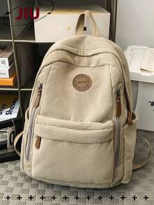 多层灯芯绒背包女士钱包，可容纳 15.6 英寸笔记本电脑包，多口袋轻便书包，多功能书包，多口袋轻便书包，大容量旅行包，通勤便捷日用包，适合学生、初中、高中、商务旅行、旅行度假、日常通勤、户外运动、节日礼物、生日礼物、Mochilas - 彩色 - 查看 17