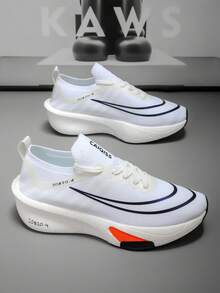 L.S.W.P 男士公路跑鞋，采用碳纤维板技术 - 轻质缓震运动鞋，防滑 TPU/橡胶外底，透气设计，适合马拉松、健身房训练 - 男女通用，适合男士、女士和青少年，四季高性能鞋，健身训练鞋，动态色彩，安全贴合，高效鞋类，积极的生活方式