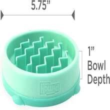 Outward Hound Medium Slow Feeder Bowl, Puzzle Maze For Fast Eaters, Small To Medium Dogs, Helps Prevent Bloat &Amp; Aid Digestion, Holds 2 Cups Wet Or Dry Food, Non-Slip, Made Without BPA, Turquoise - MàuC - Xem 7