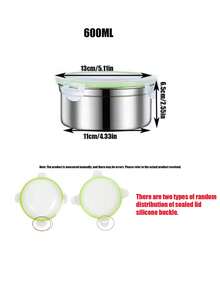 Juego de fiambrera hermética de acero inoxidable, recipiente de almacenamiento portátil a prueba de fugas, apto para congelador y microondas, conservación de frescura duradera, elemento esencial para la organización de la cocina - Multicolor - Ver 16