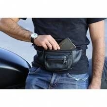 Cangurera para hombre y mujer- riñonera de viaje, bolso de cinturón de piel original - 1 - Ver 9