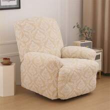 4/6/8pcs Geometric Pattern Casual Chair Covers, Polyester Fiber Jacquard Velvet Casual Chair Slipcovers, Suitable For Office, Living Room, Home Decor, Washable Sofa Covers, All Seasons - Beige - View 4