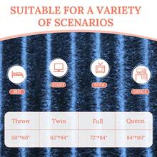 Heated Blanket Electric Soft Flannel Sherpa Heater 5 Heat Settings And 10 Hours Auto Shut-Off Heating Blanket Over-Heat Protection Machine Washable