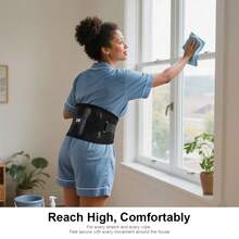 1 Stück Professionelle 4-Stangen Lendenwirbelstütze - Fortschrittlicher Lendengurt für schweres Heben, Bewegungsmangel, Arbeiter - Atmungsaktives Design für Männer & Frauen, Büro & Zuhause