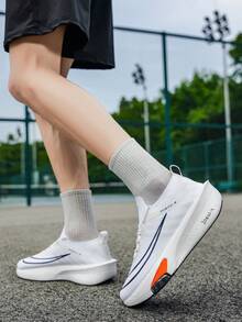 L.S.W.P 男士公路跑鞋，采用碳纤维板技术 - 轻质缓震运动鞋，防滑 TPU/橡胶外底，透气设计，适合马拉松、健身房训练 - 男女通用，适合男士、女士和青少年，四季高性能鞋，健身训练鞋，动态色彩，安全贴合，高效鞋类，积极的生活方式