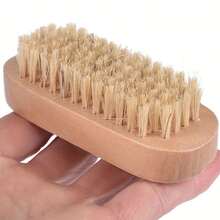 2 件套双面木质指甲刷，多用途指甲清洁器，适用于手指和脚趾