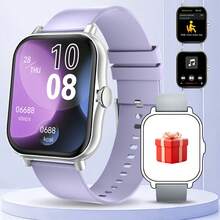 全新 1.83 英寸高清全触屏智能手表，男女通用，220mAh 超长续航，多种运动模式，莫兰迪色表带，双表带，电话拨号/接听，计步器，卡路里计数，消息提醒和呼叫提醒，多功能智能手表，圣诞礼物