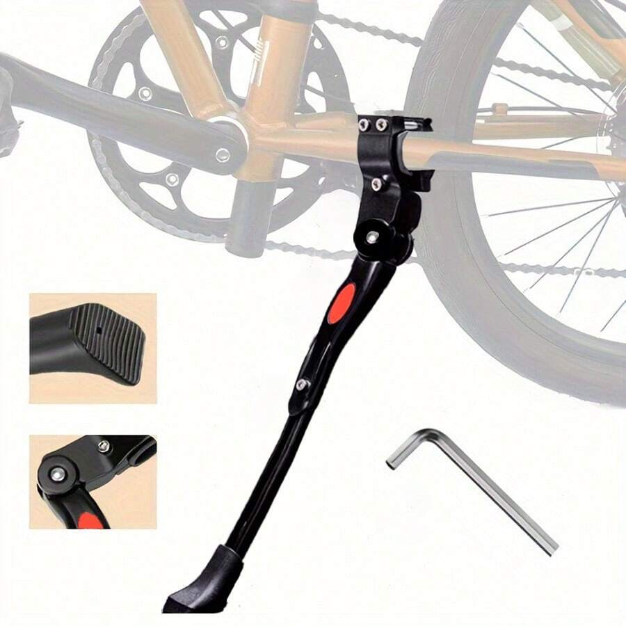 1 Stück verstellbarer Fahrradständer mit stabilem Pedal - Schwerer Duty Schwarzer Rahmen, werkzeugfreie Montage, stabiler Standfuß geeignet für Mountainbikes/Rennräder - platzsparende Innen-/Außenlagerung, langanhaltend lackierte Oberfläche (geeignet für Wohnung, Garage, Terrasse)