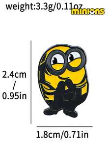 Minions 1pc/6pcs Minions Cartoon Brooch, Cute And Creative Shape, Acrylic Material, Jewelry Pendant, Suitable For Clothes, Bags, Shoulder Straps, Pencil Cases Decoration, Festival Party Gifts, Friends, Girlfriends And Colleagues