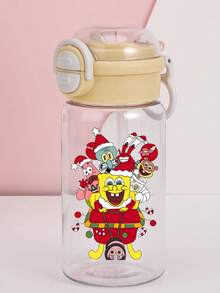 SPONGEBOB 1 pièce Tasse à eau de fête SPONGEBOB de Noël 650 ml/22,8 oz Bleu Rose Blanc avec interrupteur, paille et poignée portable Ne fuit pas beaucoup Accueil Glace Cadeau d'anniversaire Cadeau d'Halloween Cadeau de Thanksgiving Cadeau de Noël (Certaines pièces peuvent être aléatoires)