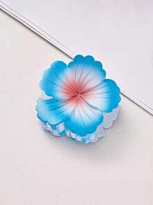 1pc Floral Shaped Hair Clip, Ombre Gradient Hair Accessory, Durable Plastic, Sweet & Cute Women's Beach Holiday Accessory, Suitable For Outings And Festivals Elegant Claw Clip Winter Hair Clutch