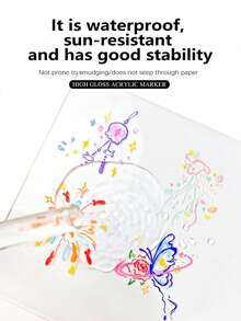 Guangna 168 Color Acrylic Paint Marker Set (14 Color Themes), Vibrant Fluorescent Ink, 360° Floating Ball Head For Smooth 3D Effects - Waterproof, Lightfast, High Opacity And Large Ink Capacity, Student Art Markers, Stackable Colors And Ink Lock - Multicolor - View 11