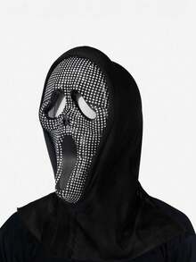 1件镶钻情侣面具，嘉年华/万圣节服装面具，趣味乳胶派对面具，节日道具 - 彩色 - 查看 14