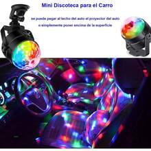 DQST - Bola de Discoteca, Proyector de Discoteca LED, Giratorio de 360​​° con Luces RGB con 7 Combinaciones y 3 Modos de Efectos de Iluminación, Cocontrol Remoto Mediante Teclado o Ritmo Musical - 1 - Ver 4
