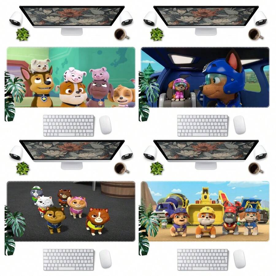 1pc  Cartoon Characters Mouse Pad - Non- Rubber Base, Washable Desk Mat For Office & Gaming, Vibrant  Artwork Premium Computer Accessory, Mouse Pads For Desk, Gaming Mousepad