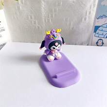 Sanrio [Authorization] Sanrio Kuromi Cinnamon Roll Creative 3D Doll Lazy Phone Stand, Beautiful Melody Hello Kitty Desktop Phone Stand, Exquisite Display Small Gifts, Birthday Gifts, Travel Accessories, Christmas Gifts