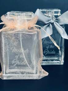 1PC Custom Engraved Wedding Gift Mother Of The Bride And Groom Perfume Bottle | Personalized Date Keepsake | Bridal Party Idea | Empty Elegant