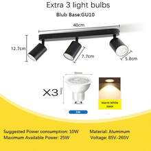 CANMEIJIA Spot encastré au plafond GU10, lampe de plafond moderne en aluminium, spots simples/doubles/triples/quadruples, noir/blanc, avec ou sans ampoules, installation facile, convient pour couloir, entrée, vitrine, pièce, cuisine, hall d'exposition, salle de lecture, salle à manger, bar, chambre, café, salon, magasin de vêtements