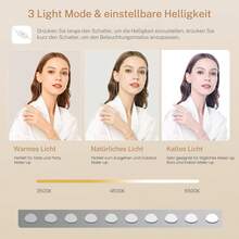 Großer Schminktisch mit LED-Beleuchtung & Spiegel, Schminktisch mit 5 Schubladen, 2 Einlegeböden, Kosmetiktisch für Mädchen, Frauen und Schlafzimmer, weiß