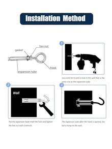 不锈钢吊环螺栓，带内钩螺栓紧固件 - 适用于家居装修和装饰