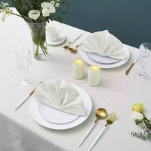 10 buc șervețele pătrate pentru restaurant, din pânză satinată, cu flori pliate, șervețele occidentale pentru curățarea sticlei roșii pentru restaurant