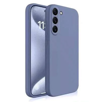 Husă de telefon minimalistă din silicon lichid albastru anti-zgârieturi, compatibilă cu Samsung Galaxy S25/S25 PLUS/S25 Ultra/A16/A36/A26/A56/A50/A12/A32/A52/A72/A51/A21S/A13/A14/S24/S24 PLUS/S24 Ultra/S20/S23/S22/A53/S20 FE/S21, 11/12 Pro/12/12X/13 Pro/14 Pro/15 Pro/X3 Pro, 10/9/Note 9/12C/Note 11 Pro/Note 8 Pro/9C/9A, cadou de primăvară pentru aniversare, versiune internațională, nu versiunea națională.