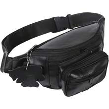 Cangurera para hombre y mujer- riñonera de viaje, bolso de cinturón de piel original - 1 - Ver 2