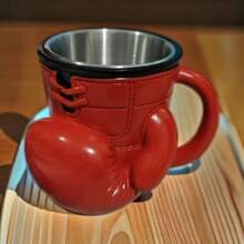 Boxing Glove-Shaped Stainless Steel Mug - Coffee Cup, Suitable For Drinking And Display - White - View 6