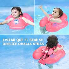 Flotador de Piscina para Niños, Flotador Inflable para Niños con Asiento de  y Toldo Solar Desmontable, Protección Solar UPF50+, Piscina para Niños Incluida Bomba Manual - Amarillo - Ver 3