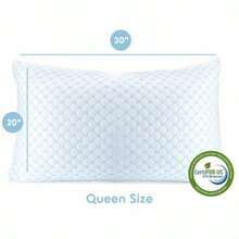 For Sleeping 2 Pack Luxury Shredded Memory Foam Pillows Queen Size Set Of 2 Adjustable Cold Gel Pillows For Hot Sleepers Portive Cool Pillow For Side Back Stoh Sleepers - trắng - Xem 2