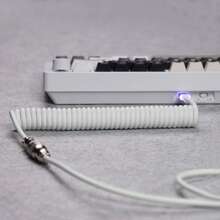 ATTACK SHARK MAMBASNAKE C01 超 RGB 卷绕键盘线，专业定制 USB-C 飞行员线，适用于游戏键盘，稳定的双套设计，2 米 Type-C 至 USB-A 超高速，可拆卸金属飞行员线，适用于 PC 游戏玩家 - 彩色 - 查看 10