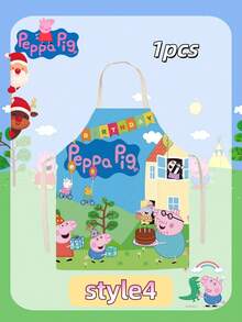 1 pieza Delantal de dibujos animados de Peppa Pig, el mejor regalo festivo para buenos amigos, decoración del ambiente de la fiesta, decoración de fiesta perfecta, decoración del hogar, decoración de la habitación perfecta, regalo de Navidad, Día de San Valentín, regalo ideal para amigos adecuado para celebraciones de cumpleaños, recuerdos de mujer, estética linda, Día de San Valentín, regalos, decoraciones, decoración del hogar, regalos de San Valentín